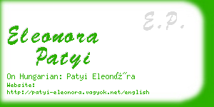 eleonora patyi business card